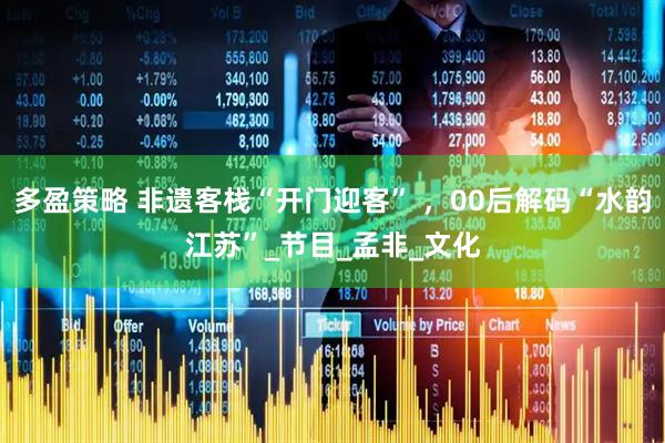 多盈策略 非遗客栈“开门迎客” ，00后解码“水韵江苏”_节目_孟非_文化